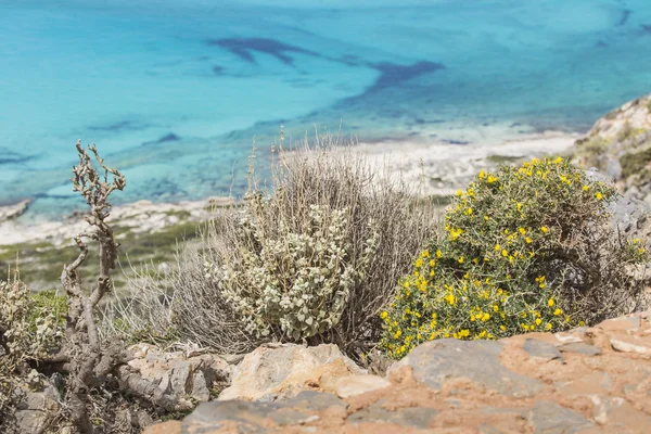 Baía de Balos na ilha de Creta, na Grécia. Área de Gramvousa . — Fotografia de Stock