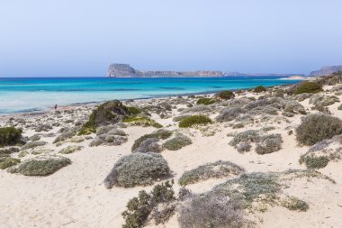 balos, Yunanistan'ın Girit Adası'nda bay. gramvousa alanı.