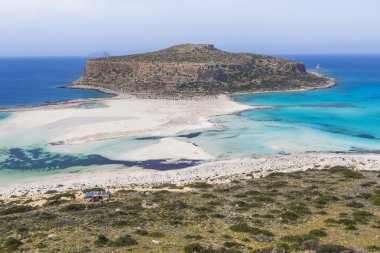 balos, Yunanistan'ın Girit Adası'nda bay. gramvousa alanı.