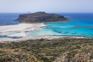 balos, Yunanistan'ın Girit Adası'nda bay. gramvousa alanı.