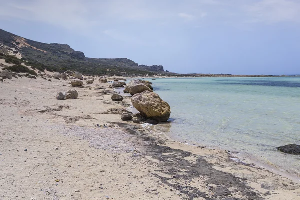 Baie de Balos à l'île de Crète en Grèce. Superficie de Gramvousa . — Photo