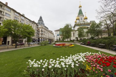Sofia, Bulgaristan - 14 Nisan 2016: renkli Rus güzel görünümü