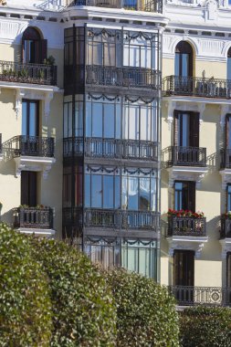 İspanya Akdeniz mimarisi. eski Apartman Madrid