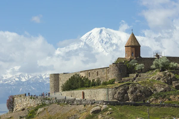 코르 비랍은 아라라트에 위치한 아르메니아 수도원입니다. — 스톡 사진