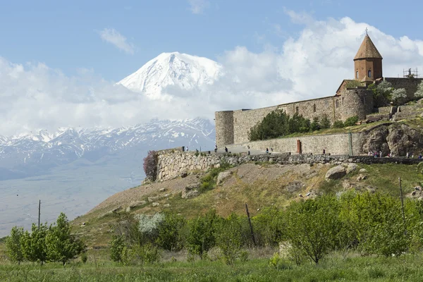 Khor Virap adalah sebuah biara Armenia, terletak di Ararat — Stok Foto