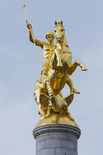 Tbilisi, Georgia - maj 07: Monumentet på Frihetstorget i cen — Stockfoto