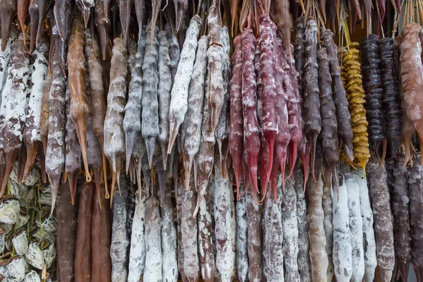 Churchkhela al mercato di strada in Georgia — Foto Stock