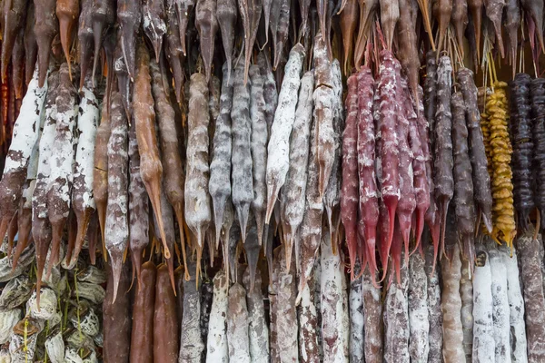 Churchkhela al mercato di strada in Georgia — Foto Stock