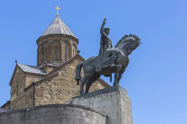 Tiflis, Gürcistan - Mayıs 07: David fr Builder'da heykeli — Stok fotoğraf