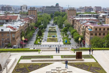 YEREVAN, ARMENIA - MAY 02, 2016: View from Cascade which is gian