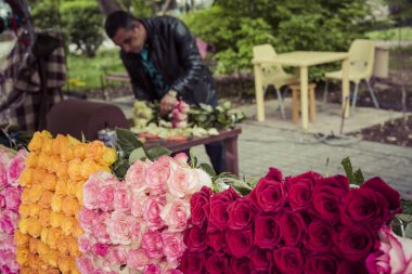 Erivan, Ermenistan - 07 Mayıs 2016: Çiçekçi dükkanı