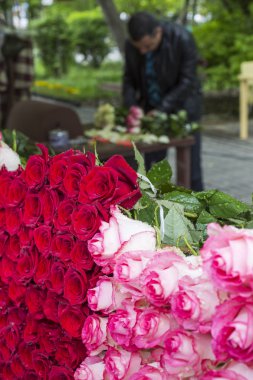 Erivan, Ermenistan - 07 Mayıs 2016: Çiçekçi dükkanı