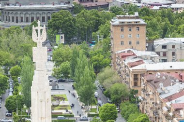 YEREVAN, ARMENIA - MAY 02, 2016 :View of Yerevan from Cascade,Tr