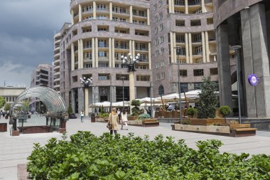 YEREVAN, ARMENIA-MAY 02:North Avenue in Yerevan on May 02, 2016.