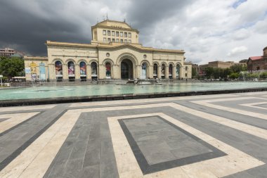 YEREVAN, ARMENIA - MAY 02, 2016: The History Museum and the Nati