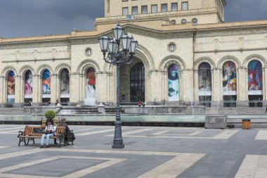 YEREVAN, ARMENIA - MAY 02, 2016: The History Museum and the Nati