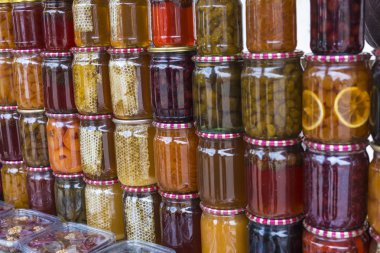 Home-made pine tree cones jam, specialty of Borjomi, Georgia. Bo