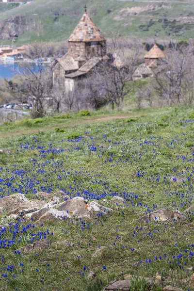 The 9th century Armenian monastery of Sevanavank at lake Sevan. — Stock Photo, Image