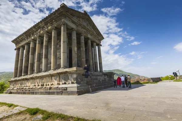 Garni, Arménia - is 02,2016: Régi körítés pogány templom, a h — Stock Fotó