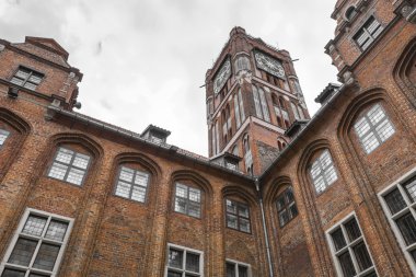 Gothic tower of town hall in Torun-city on The World Heritage Li clipart