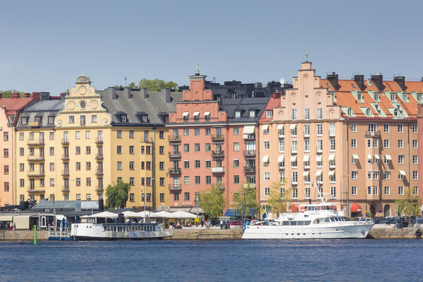 Scenic summer panorama in Stockholm, Sweden