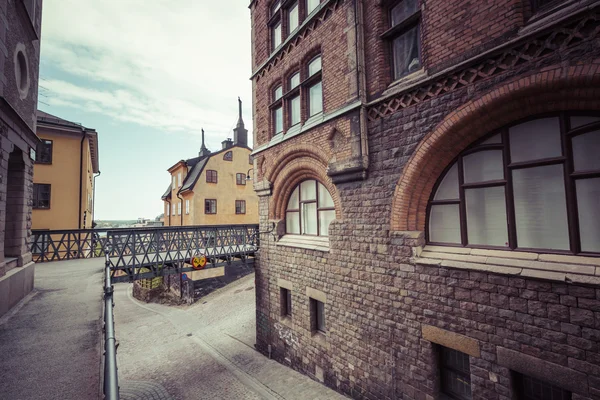 Strada stretta a Gamla Stan, Stoccolma — Foto Stock