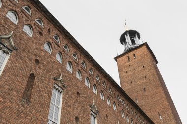 Stokholm, İsveç, 21 Mayıs, 2016: Belediye Binası - Stadshuset, etrafı gezeyim