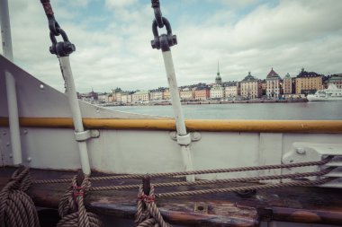 Stockholm - İsveç - 21 Mayıs, eski Tow 2016.Scenic Panoraması