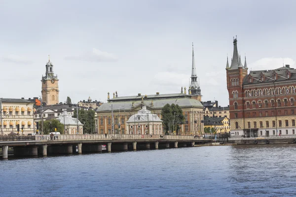 STOCKHOLM - SWEDEN - 21 MAY, 2016.Scenisk panorama av den gamle slengen – stockfoto