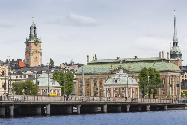 Sztokholm - Szwecja - 21 maja, 2016.Scenic panoramę Starego Tow — Zdjęcie stockowe