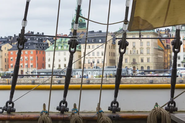 Stockholm - schweden - 21. mai 2016.malerisches panorama der alten schleppe — Stockfoto