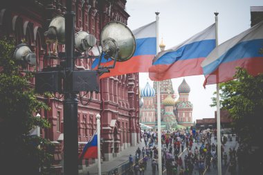 Moskova - 04 Haziran 2016: Moskova Kızıl Meydan - Aziz Basil Cathedra