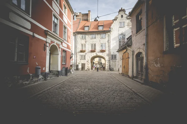 ラトビアのリガの旧市街にあるスウェーデン門 — ストック写真