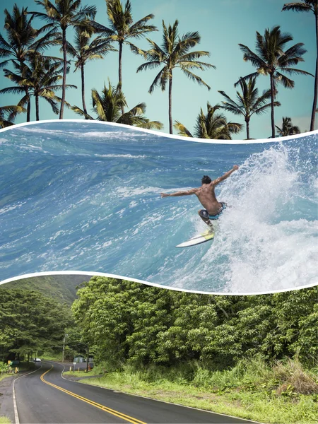 Collage of Hawaii (Stati Uniti d'America) immagini - sfondo di viaggio (mie foto ) — Foto Stock