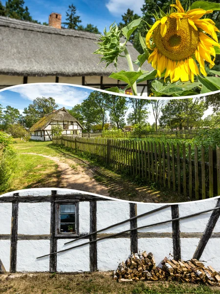 Collage van traditionele Poolse dorp (Polen) beelden - reizen b — Stockfoto