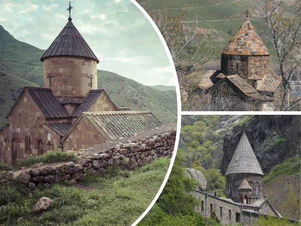 Коллаж изображений монастырей (Армения) - фон путешествия (м) — стоковое фото