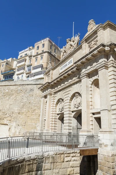 La porta Vittoria, uno degli ingressi a La Valletta, capitale della — Foto Stock