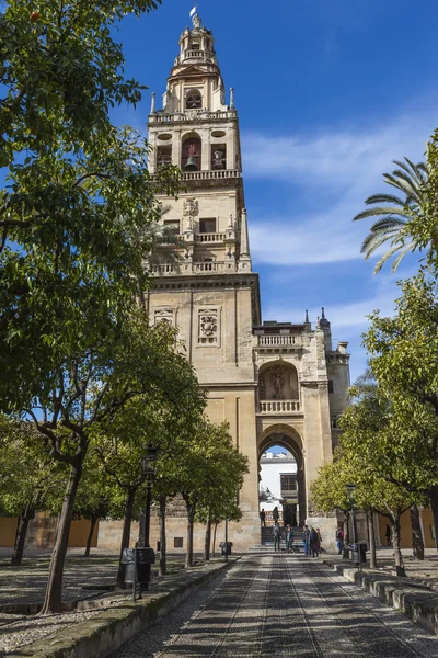 CORDOBA - SPAIN - JUNE 10, 2016 :The bell tower at the Mezquita — Stock Photo, Image