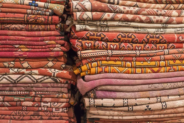 Carpets in Morocco, oriental Moroccan ornamets — Stock Photo, Image