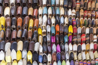 renkli Fas terlik, marrakesh