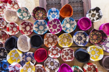 renkli Fas terlik, marrakesh