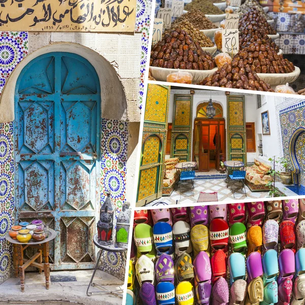 Коллаж изображений Марокко - фон путешествия (мои фотографии ) — стоковое фото