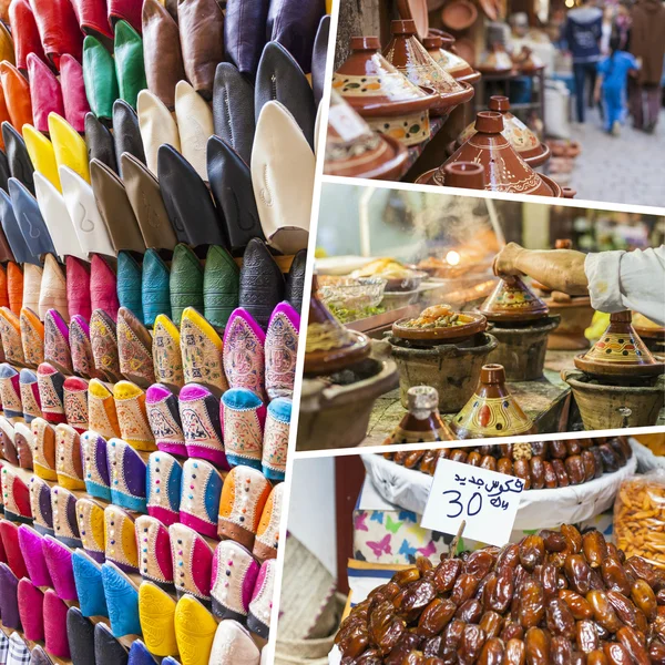 Collage de Marruecos imágenes - viajes de fondo (mis fotos ) — Foto de Stock