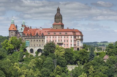 Walbrzych, Polonya - 07 Temmuz 2016: Kale Walbrzych, Ksiaz içinde
