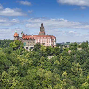 Walbrzych, Polonya - 07 Temmuz 2016: Kale Walbrzych, Ksiaz içinde