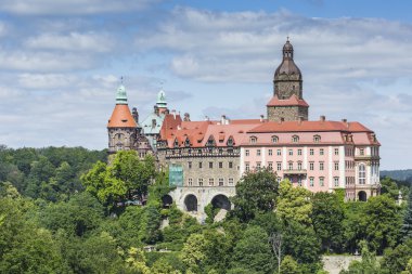 Walbrzych, Polonya - 07 Temmuz 2016: Kale Walbrzych, Ksiaz içinde