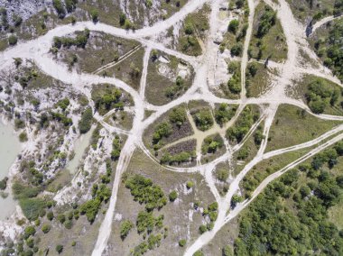 Manzara eski kömür benimkinde Polonya güneyinde bozulmuş. Yok edilen l