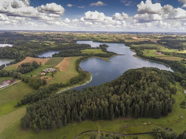 Parco paesaggistico di Suwalki, Polonia. Ora legale. Vista dall'alto . — Foto Stock