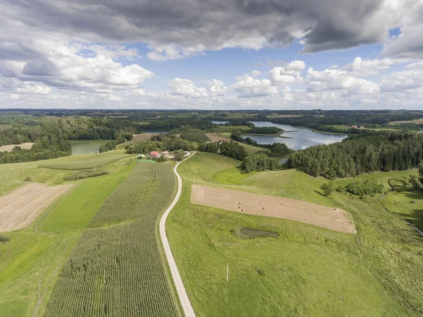 Suwalki Landscape Park, Poland. Summer time. View from above. — Stock Photo, Image