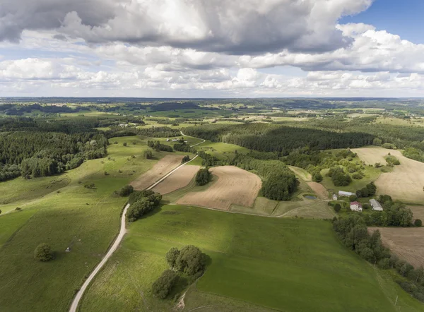 Suwalki Landscape Park, Polonia. Hora de verano. Vista desde arriba . — Foto de Stock
